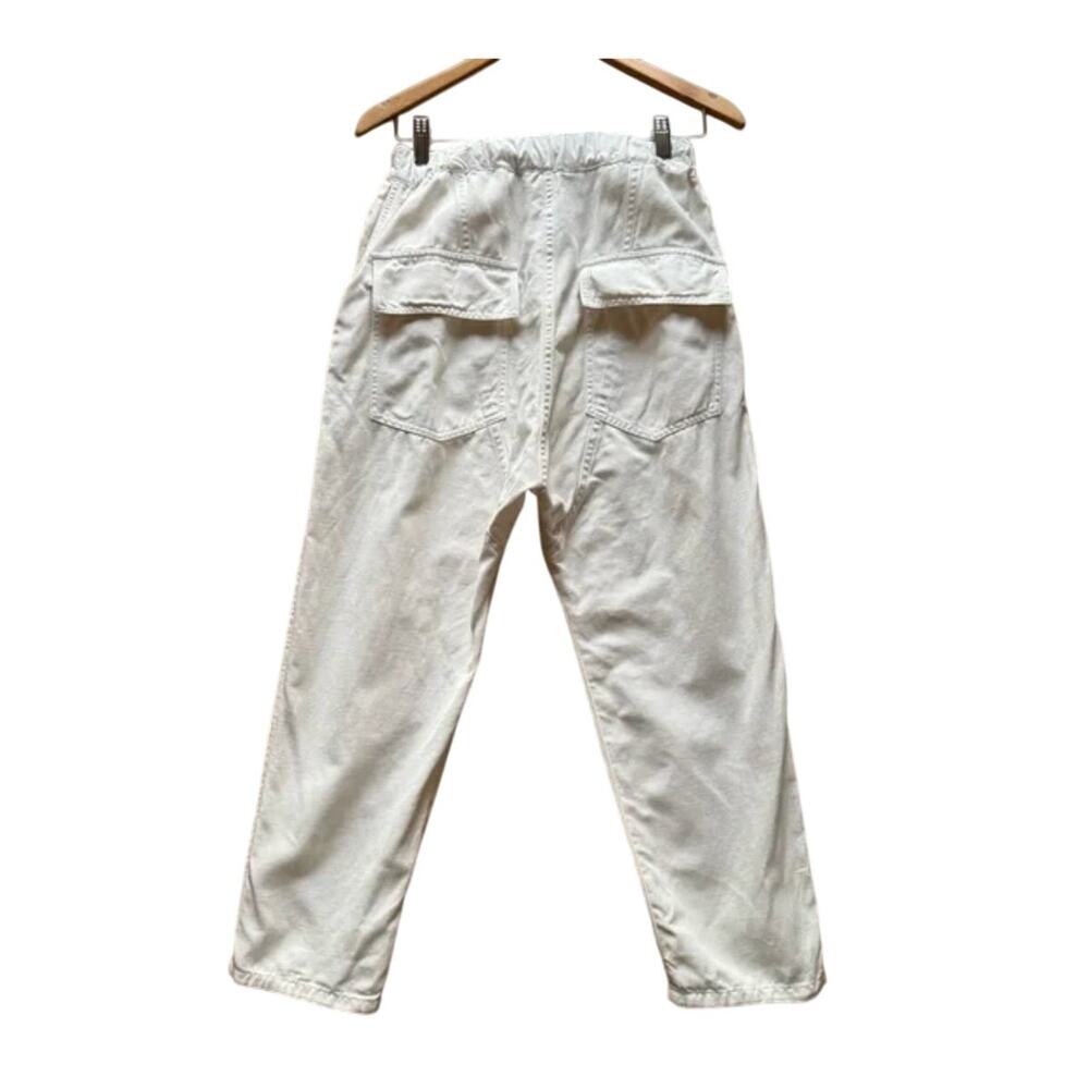 Nili Lotan S Slouchy Cotton Elastic Waist Casablanca Pants $395 Crop White NWT - Picture 7 of 14